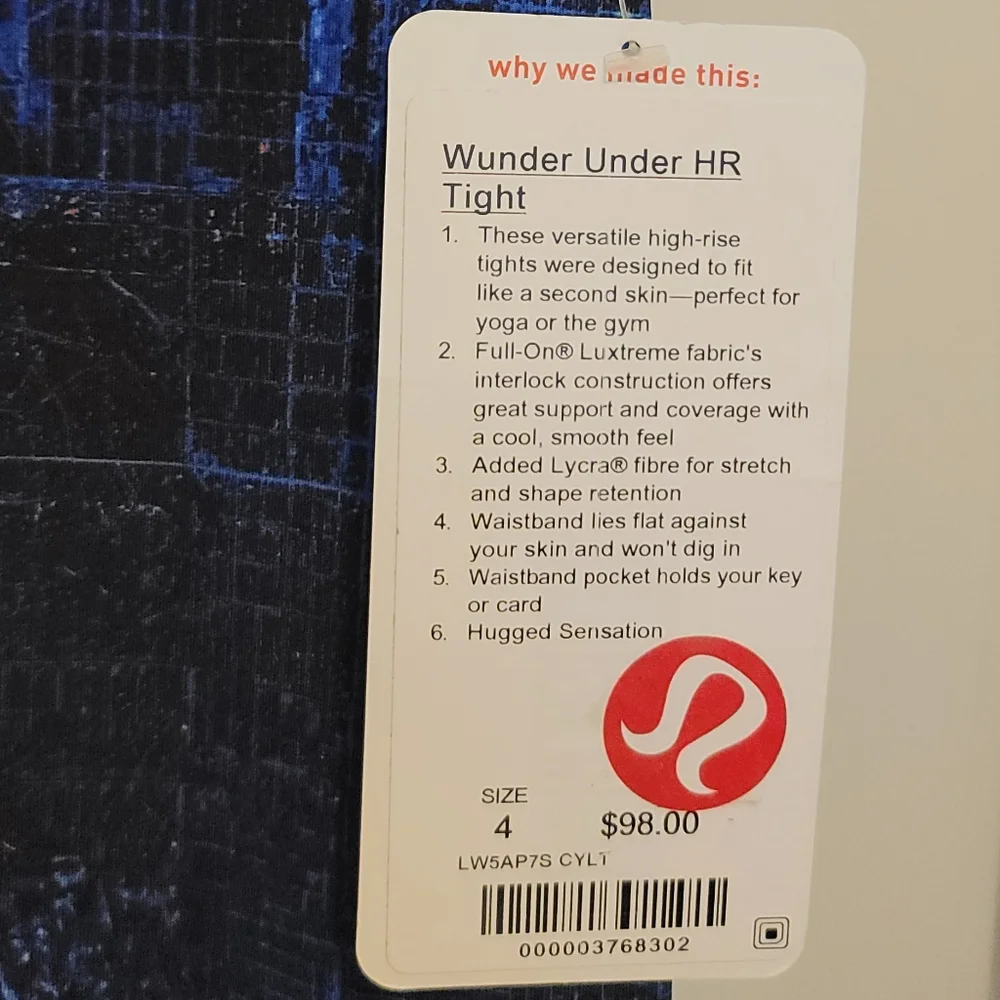 🆕️ Lululemon Wunder Under Hi-Rise Tight Leggings in City Lights Multi Black - Picture 7 of 10